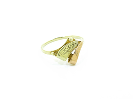Dámský prsten v kombinaci žlutého a červeného zlata plátkový