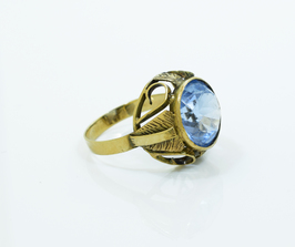 Dámský prsten s akvamarínem