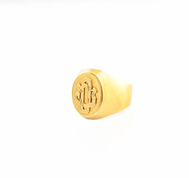 Celozlatý prsten s monogramem
